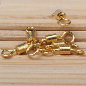 Sport & outdoor 100 PCS visserij tackle benodigdheden Zimu Swivel vergulde Swivel vissen accessoires specificatie: lengte 9 cm (goud)