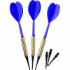 BEST Sporting plastic dartpijlen voor darta 3 stuks blauw Dartpijlen