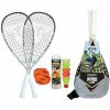 Rackets Talbot-Torro Talbot Torro Speed badminton set Speed 7700 LED, 2 krachtige grafietcomposiet rackets, 5 windstabiele ballen incl. LED voor het spelen in het donker, incl. kourt lijnsysteem, 490127