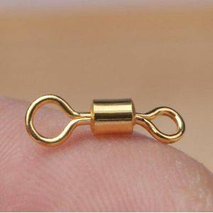 Sport & outdoor 100 PCS visserij tackle benodigdheden Zimu Swivel vergulde Swivel vissen accessoires specificatie: lengte 9 cm (goud)