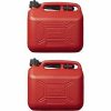 Tentbenodigdheden ProPlus 2x Rode jerrycans/watertanks/benzinetanks 10 liter Voor water en benzine Jerrycans/watertanks voor onderweg of op de camping